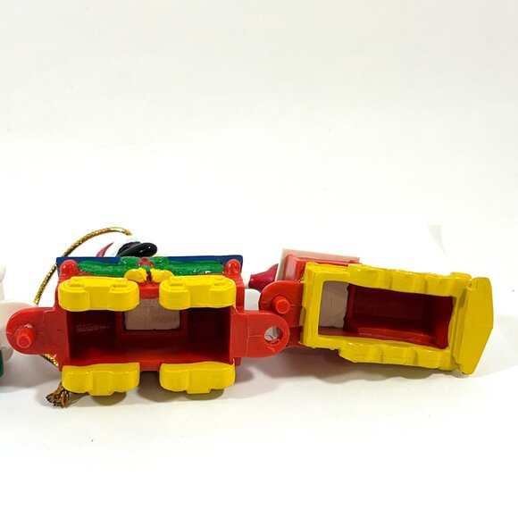 Peanuts Snoopy Whitman's Christmas PVC Ornaments Lot of 8 Train Set -  2" - 2.5" - Picture 5 of 14